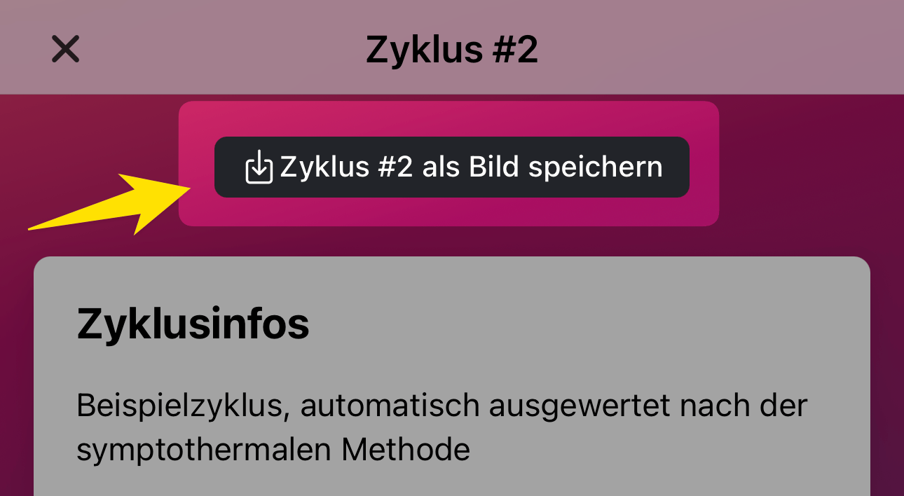 Zykluskurve als Bild speichern